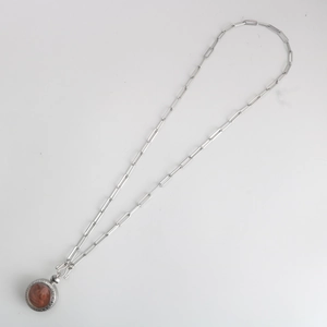 Stainless Steel Paperclip Chain Necklace For Men Women Thai Buddha Amulet Pendant Holder Retro Religious Jewelry Gift