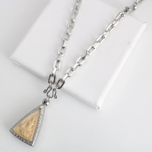 Vintage Wide Stainless Steel Square Box Chain Necklace Retro Industrial Style Plain Metal Chain For Religious Pendant Jewelry