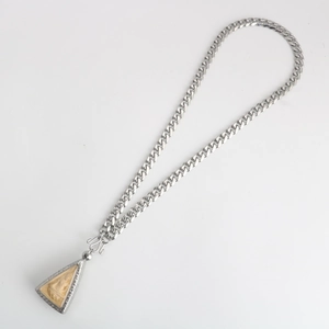 Men Stainless Steel Cuban Chain Necklace For Thai Buddha Amulet Pendant Retro Heavy Metal Link Chain Jewelry Gift