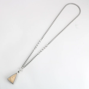 Cadena Colgante para Amuleto Tailandés de Acero Inoxidable Collar Religioso Budista para Hombres Mujeres Joyería de Plata