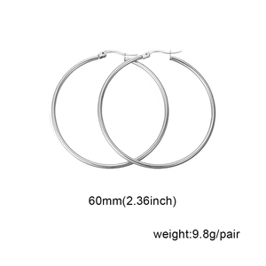 Dettagli con diametro 60mm e peso 9,8g per i cerchi in acciaio inossidabile argento lucido