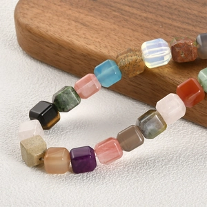 Colorful cube gemstone spacers for DIY handmade jewelry bracelets and necklaces
