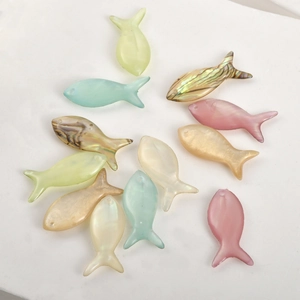 Natural Abalone Shell Fish Shape Charms Mother Of Artificial Pearl Pendants For DIY Necklace Bracelet Earring Jewelry Making Materials
