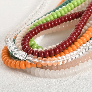 Cuentas de vidrio ábaco de 5x8mm en varios colores para pulseras DIY y joyería