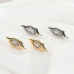 18k vergulde marquise zirkoon bladbedels met ophangoogjes voor diy sieraden maken