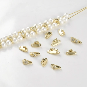14k vergoldete Schmetterling und Herz Zirkonia Anhänger für DIY Perlen-Schmuck