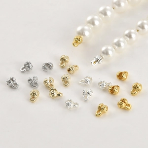Puntas de Cuentas de Concha de Cobre Forma de Capullo Cubiertas de Engaste Bañado en Oro 14K 18K Martillado Conector de Joyería DIY