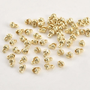 Cierres de capullo bañados en oro de 14k y conectores de cuentas para joyería DIY