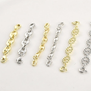 14k gold filled jewelry extender chains in gold and silver for DIY bracelet making