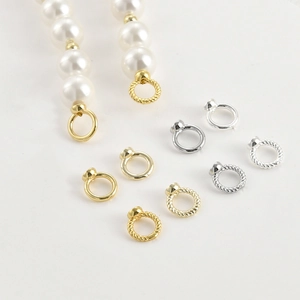 Anillos de Conexión de Cobre Chapados en Oro 14K 18K Retorcidos Lisos Accesorios DIY para Joyería Collar Pulsera Bucle