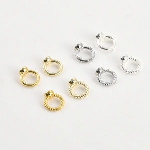 Anillas de conexión trenzadas bañadas en oro de 14K y plata para creación de joyas DIY