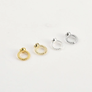 Conectores trenzados chapados en oro de 14K en oro y plata para la creación de joyas