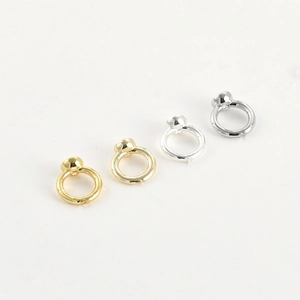 Anillos de conexión texturizados bañados en oro de 14K y plata para joyería DIY