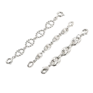 Three styles of 14k gold-plated link chains featuring pig nose design and lobster clasps