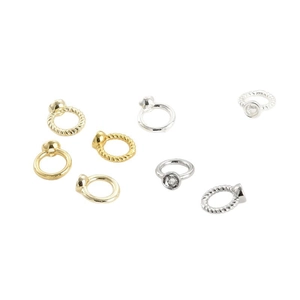 Anillas de unión trenzadas y lisas bañadas en oro 14K para accesorios de joyería DIY