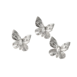 Zilveren vlinderhangers met glanzende zirkonia voor het maken van DIY-sieraden
