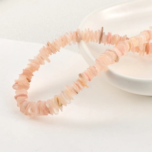 Fragmentos de concha natural rosa para joyería artesanal DIY pulseras y collares