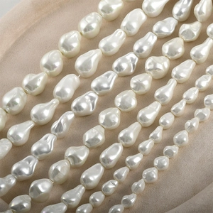 Irregular Baroque Style Glass Artificial Pearl Loose Beads Iridescent Luster For DIY Necklace Earring Jewelry Making Accessories Findings