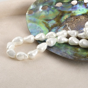 Irregular Baroque imitation pearl beads on abalone shell for DIY jewelry making