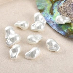 Irregular baroque faux pearl glass beads with high gloss for DIY jewelry making