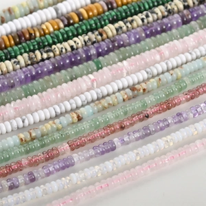 Vibrant 2x6mm natural stone rondelle beads collection for DIY jewelry making and crafts