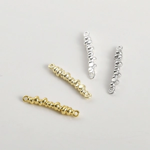 14k vergoldete flüssige Lava-Textur-Verbindungsstangen für DIY-Schmuckherstellung