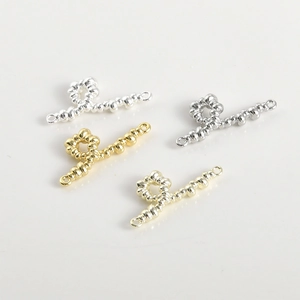 Set aus vier 14k gold- und versilberten Liquid Lava Gliedern für DIY Schmuckherstellung