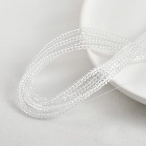 2x4mm transparent glass abacus beads on string for DIY jewelry handmade accessories