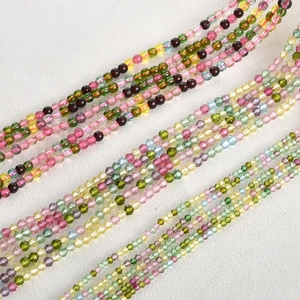 Perles en Verre Multicolores Facettées pour Collier Bracelet DIY Fait Main Accessoires de Fabrication de Bijoux Style Tourmaline