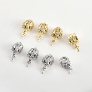 Connecteurs de perles plaqués or 14k avec oxydes de zirconium pour la création de bijoux