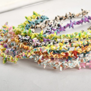 Colorful oil painting style starfish beads for DIY handmade jewelry and necklaces