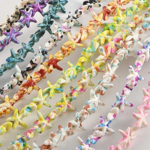 Colorful starfish synthetic stone beads for DIY jewelry making necklaces and bracelets