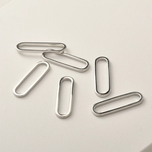 Set of six 14k gold plated silver safety pin chain links for DIY jewelry making