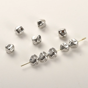 Unregelmäßige versilberte Kupfer-Abstandshalter für DIY-Schmuck und Handarbeitsprojekte