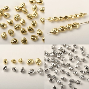 Cuentas Espaciadoras de Cobre Irregulares Chapadas en Oro de 14K Metálicas Texturizadas Cuentas Sueltas para Creación de Joyas DIY Accesorios de Pulsera