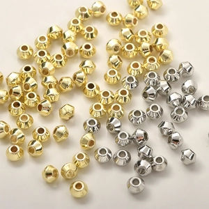 Rhombus-Abstandshalter in Gold und Silber für DIY-Schmuckherstellung und Armbänder