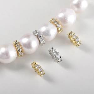 Intercalaires dorés 14k sertis de zircons pour la création de bijoux DIY élégants