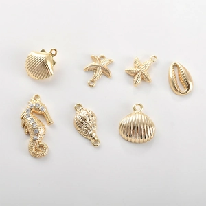 18k vergulde oceaan thema bedels set met zeester en zeepaardje voor DIY sieraden maken