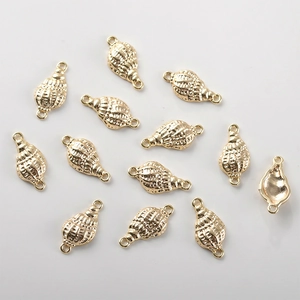 18k vergulde schelpbedels voor het zelf maken van oceaan sieraden en accessoires