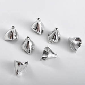 Lot de calottes de perles argentées en forme de cloche pour la création de bijoux DIY