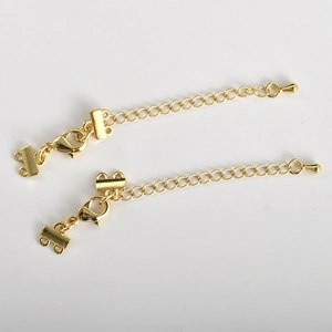 18k vergulde karabijnsluiting met verlengketting en sieraden verbindingsstukken