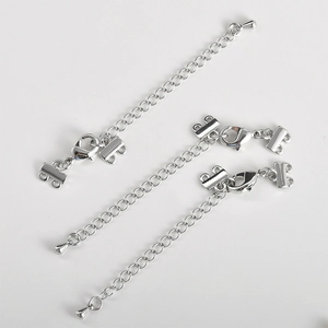 18k vergulde karabijnsluiting met verlengketting en eindkappen voor DIY sieraden maken