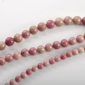 Natural pink spotted gemstone beads in three sizes for DIY jewelry making and crafts