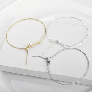 Verstellbare DIY Armband Kette 14K Vergoldet Kupfer Schiebeperle Schmuckzubehör Für Handgemachten Schmuck Minimalistische Accessoires