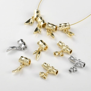 14K Gold Plated Copper Bamboo Joint Lily Of The Valley Charms For DIY Necklace Bracelet Making Chinese Style Plant Pendant Accessories