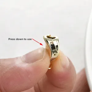14k gold plated brass clasp for DIY jewelry making featuring a push-button mechanism