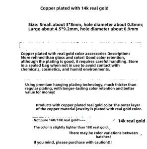 Especificaciones de cuentas linterna bañadas en oro 14k de 3x8mm y 4.5x9.2mm para joyería