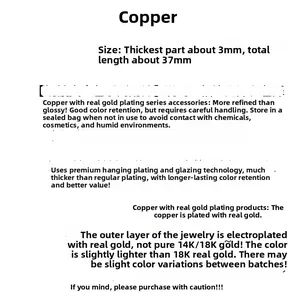 Copper 14k gold plated irregular horn connector 3x37mm for DIY jewelry making
