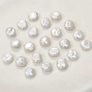 Natural Freshwater Pearl Coin Shape Baroque Flat Round Loose Beads For DIY Jewelry Making Necklace Bracelet Accessory