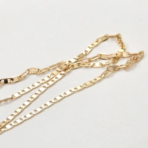 Cadena de eslabones marinos bañada en oro de 14k para accesorios de joyería DIY